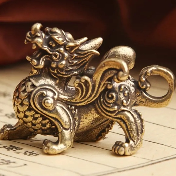 Collectable Brass Kylin dragon - Picture 8 of 8